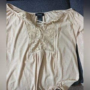 Tan long sleeve blouse  brand new